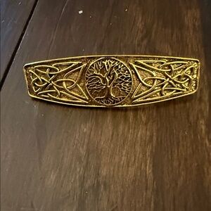 Celtic Tree of Life Gold Barrette